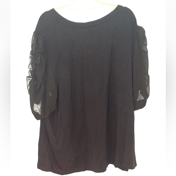 Blouse with Sheer Sleeves - Picture 2 of 3